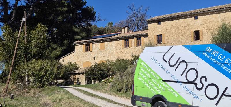 Installation de panneaux solaires à Piégon (26)par Lunasol.